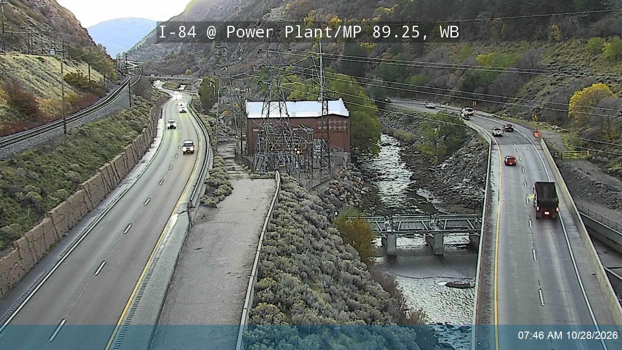 I-84 / Weber Canyon @ Power Plant / MP 89.25, WB live camera view