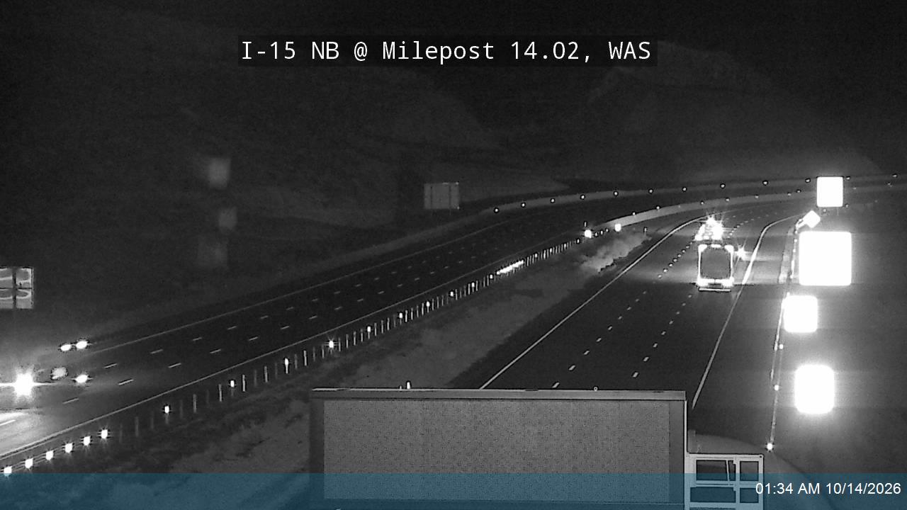 I-15 NB @ Milepost 14.02, WAS live camera view