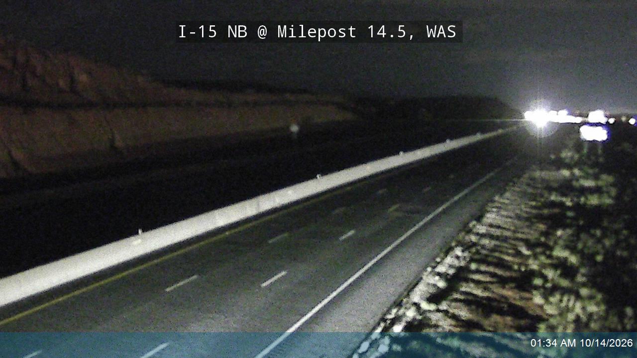 I-15 NB @ Milepost 14.5, WAS live camera view