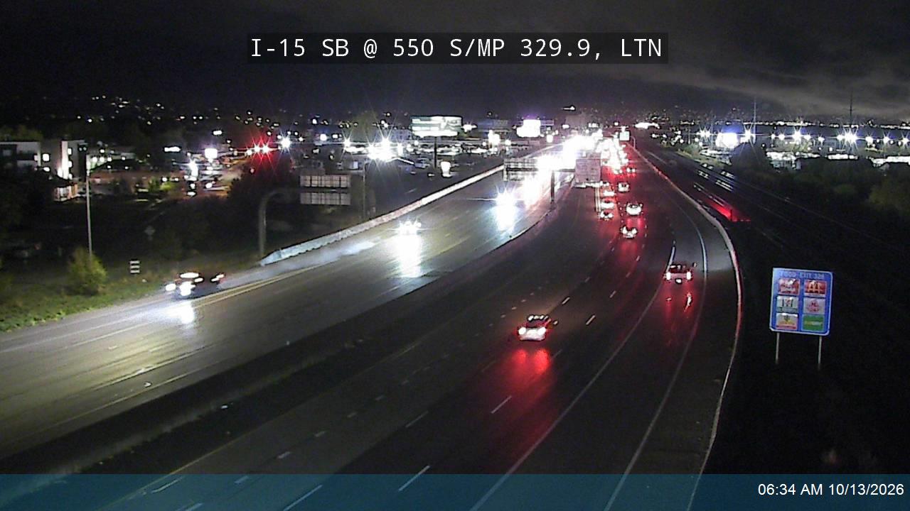 I-15 SB @ 550 S / MP 329.9, LTN live camera view