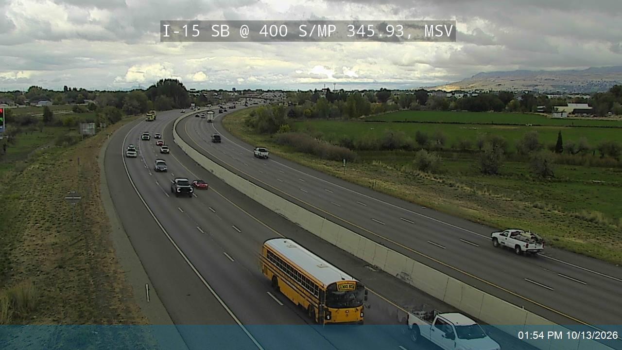I-15 SB @ 400 S / MP 345.93, MSV live camera view
