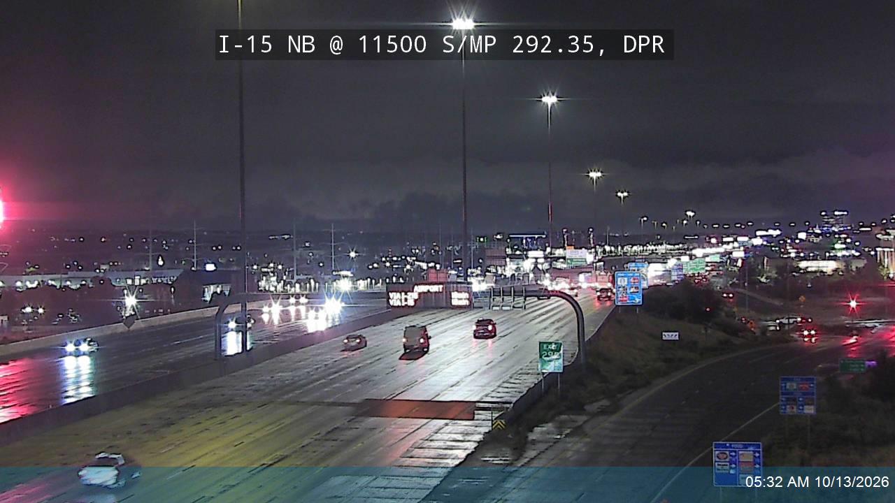 I-15 NB @ 11500 S / MP 292.35, DPR live camera view