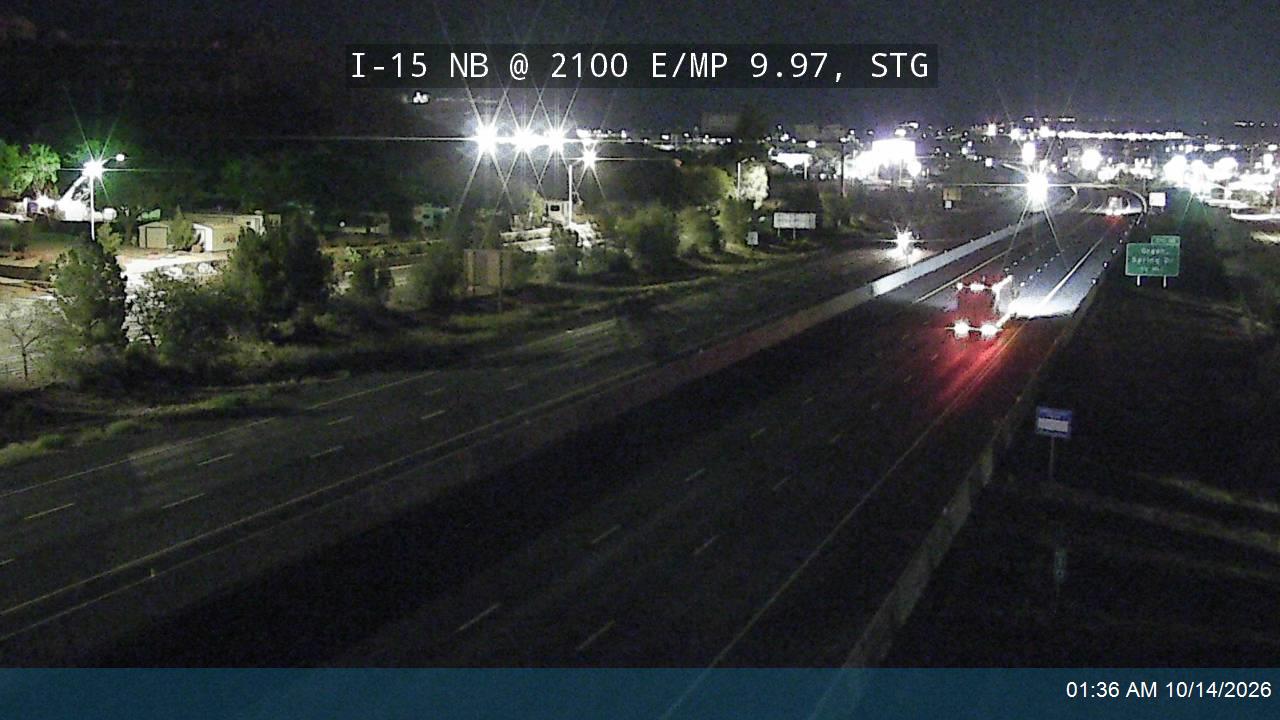 I-15 NB @ 2100 E / MP 9.97, STG live camera view