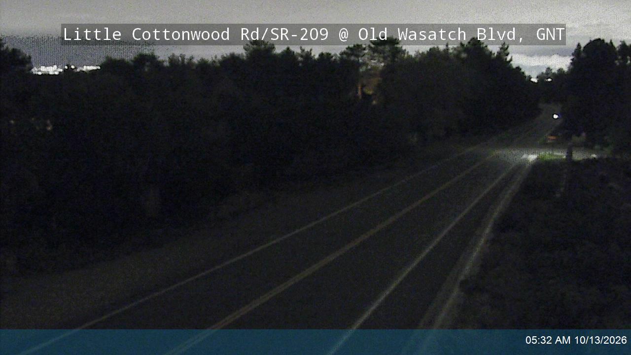 Little Cottonwood Rd / 3335 E / SR-209 @ Old Wasatch Blvd / 9710 S, GNT live camera view