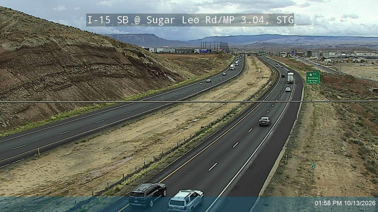 I-15 SB @ Sugar Leo Rd / MP 3.04, STG live camera view