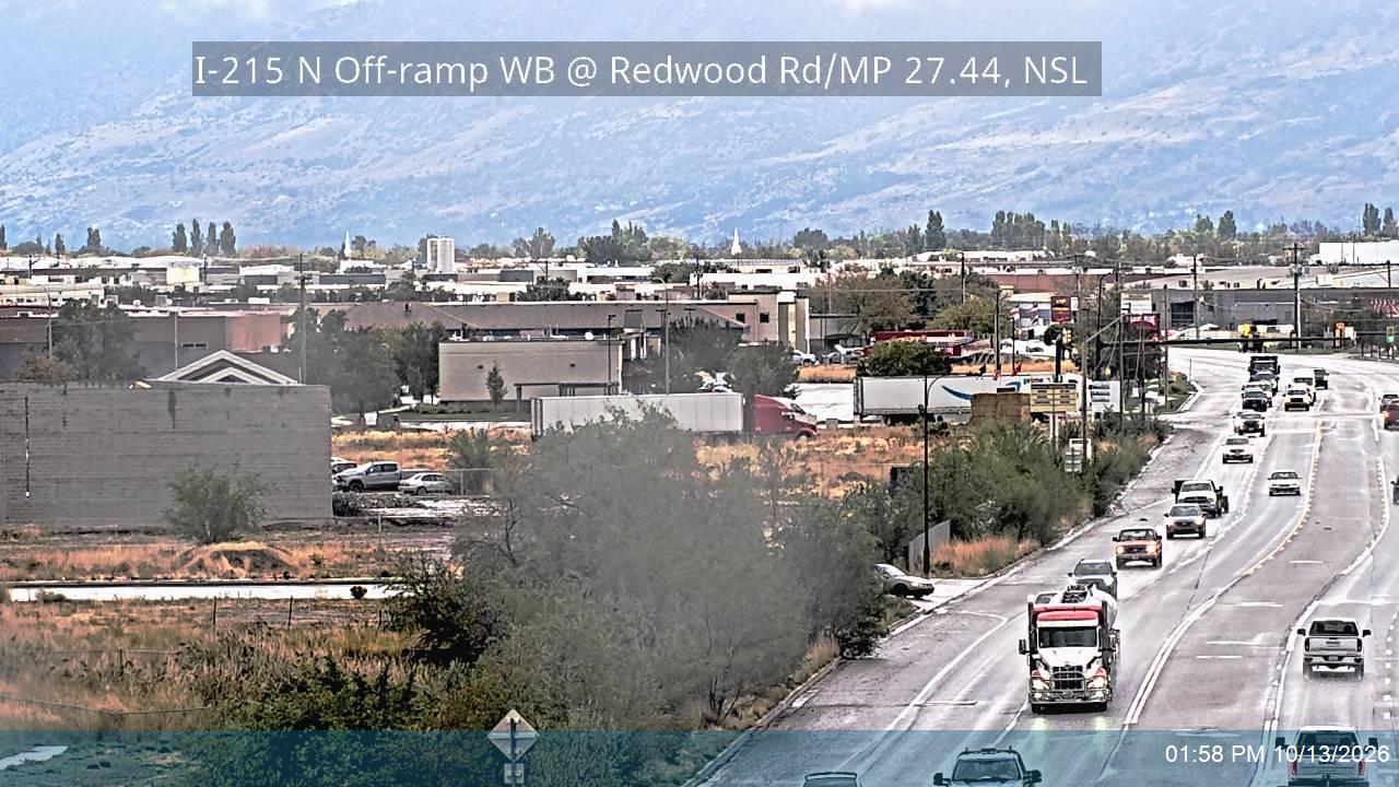 I-215 N Off-ramp WB @ Redwood Rd / SR-68 / MP 27.44, NSL live camera view
