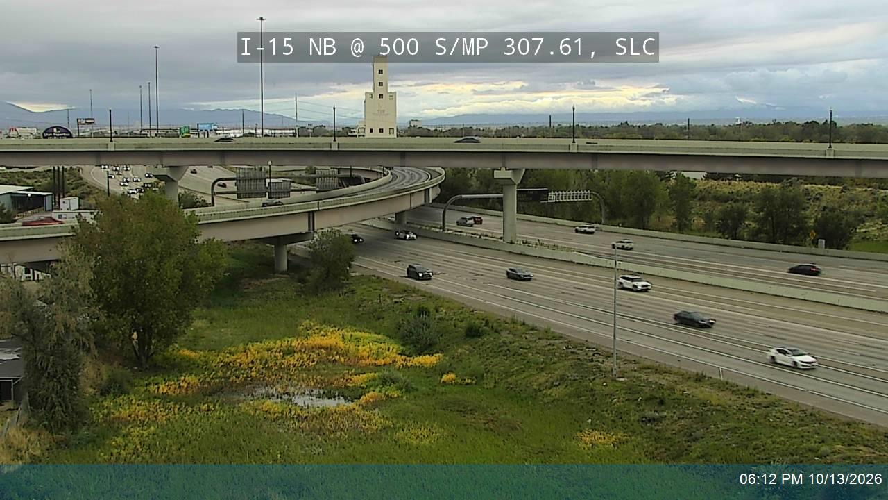 I-15 NB @ 500 S / MP 307.61, SLC live camera view