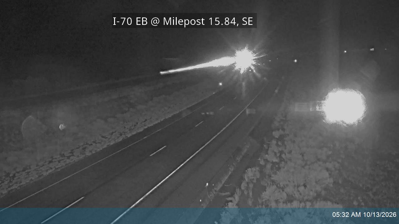 I-70 EB @ Milepost 15.84, SE live camera view