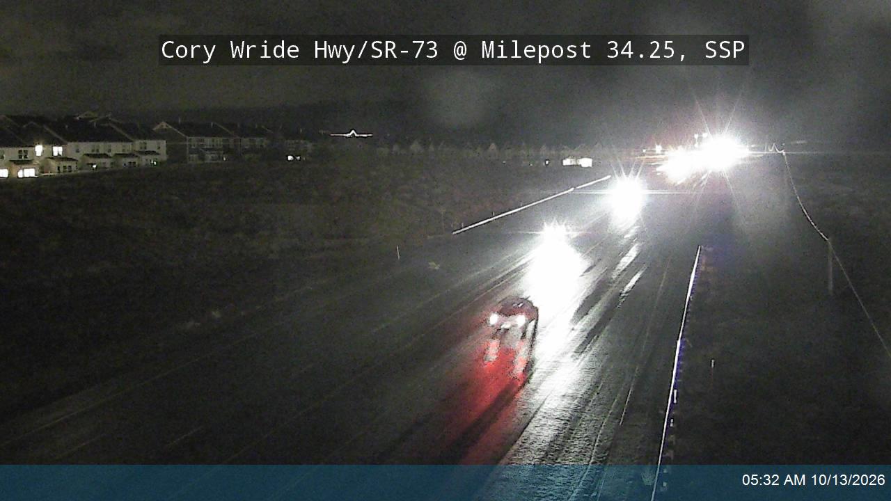 Cory Wride Hwy / SR-73 @ Milepost 34.25, SSP live camera view
