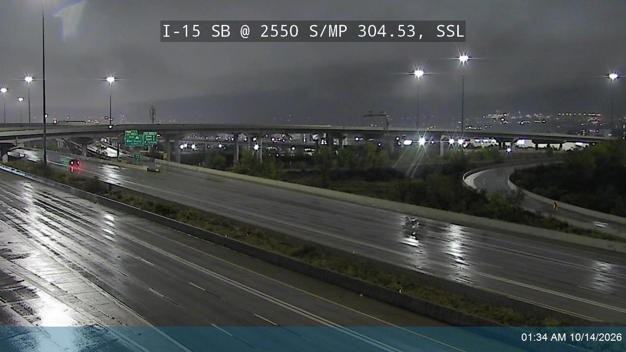 I-15 SB @ 2550 S / MP 304.53, SSL live camera view