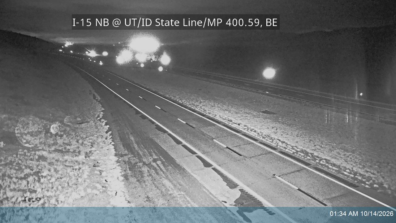 I-15 NB @ UT/ID State Line / MP 400.59, BE live camera view