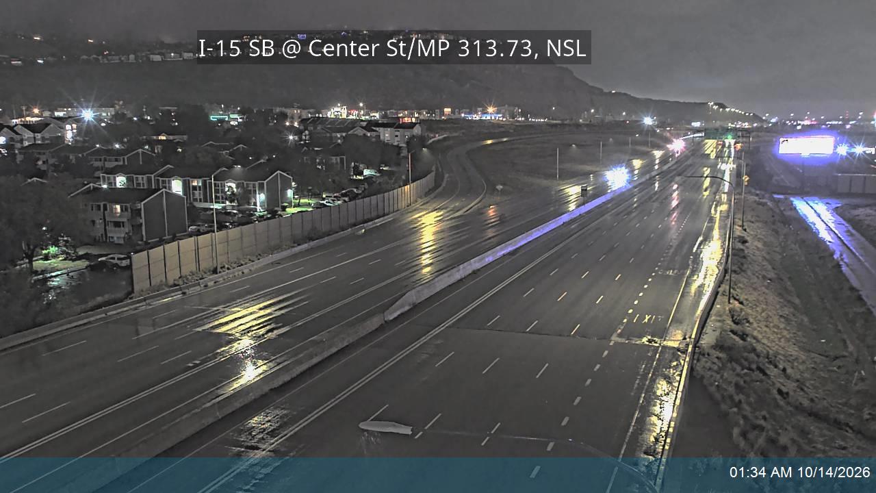 I-15 SB @ Center St / MP 313.73, NSL live camera view