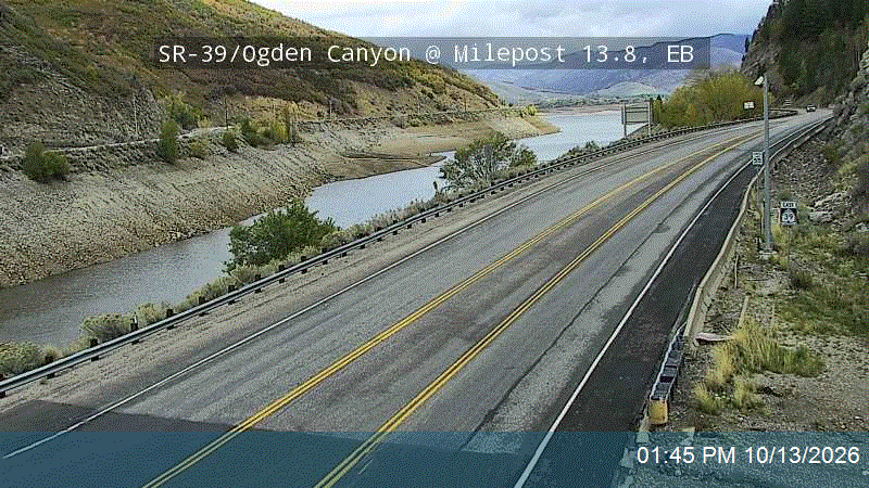 SR-39 / Ogden Canyon @ SR-158 / MP 13.8, EB live camera view