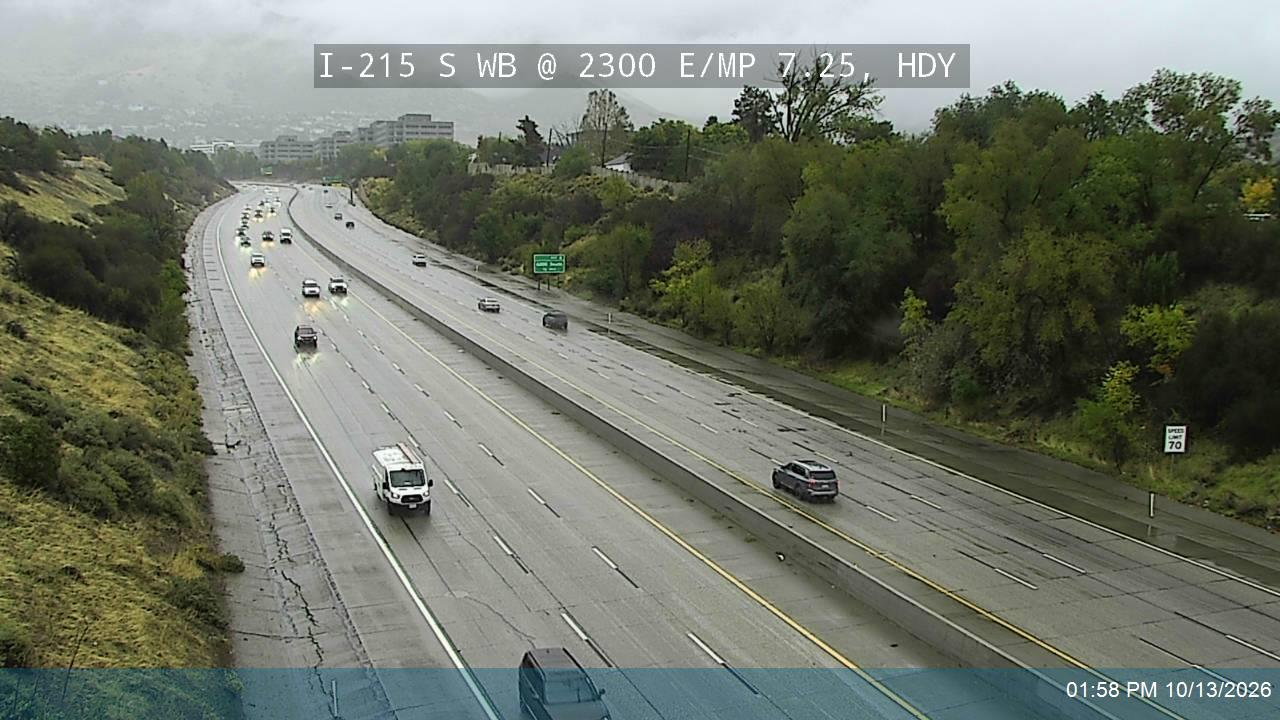 I-215 S WB @ 2300 E / MP 7.25, HDY live camera view