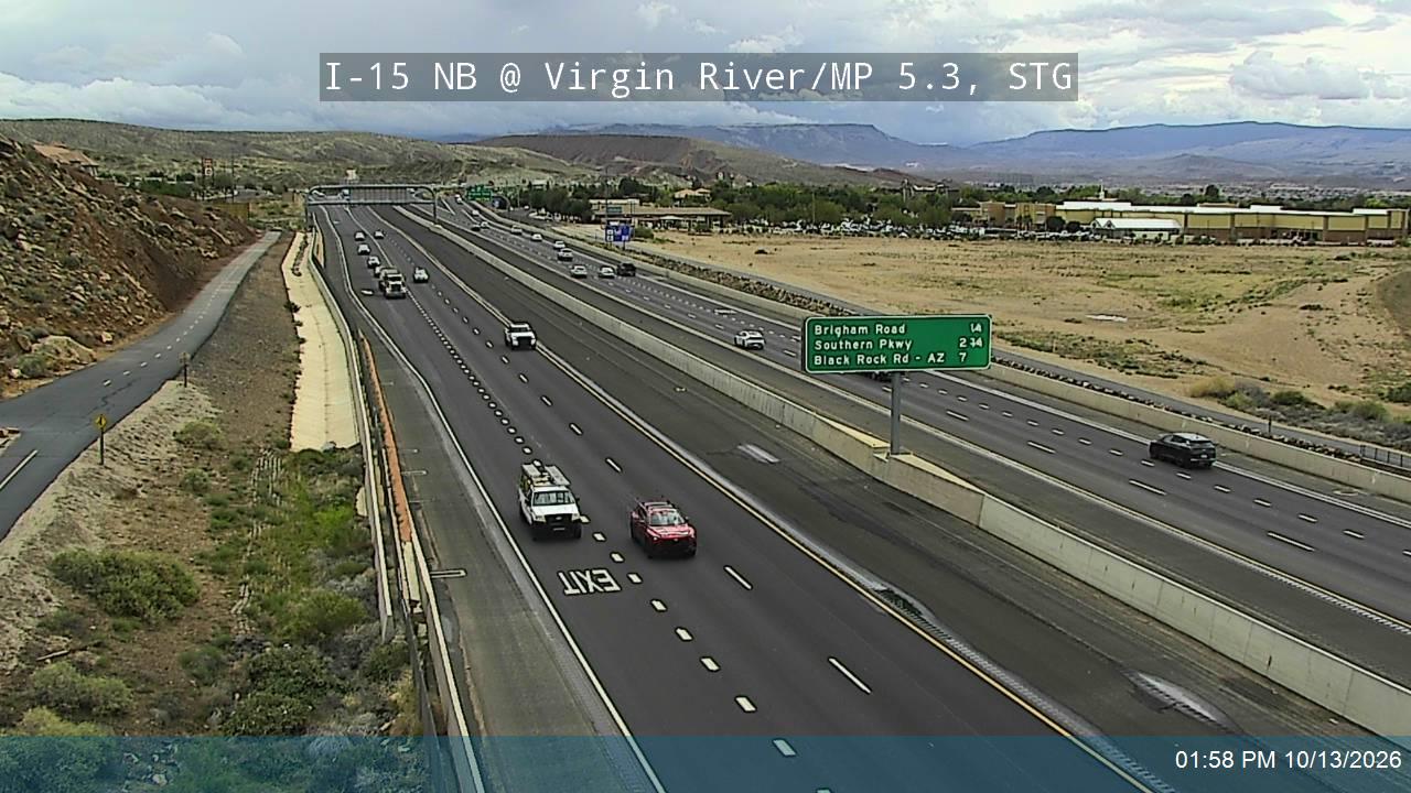 I-15 NB @ Virgin River / MP 5.3, STG live camera view