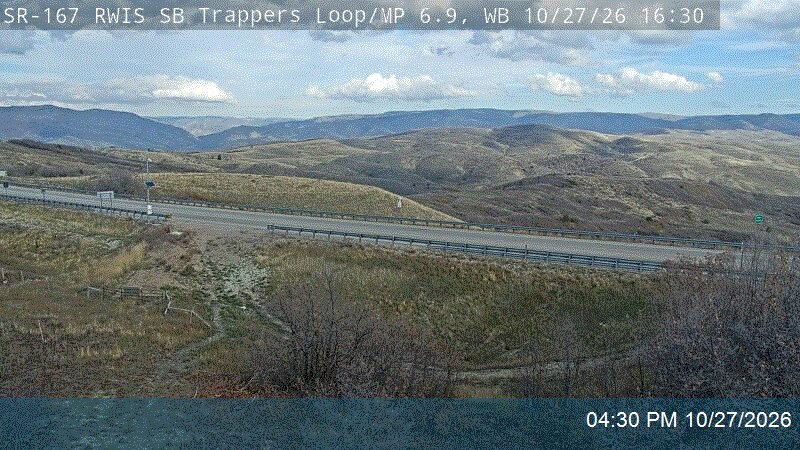 SR-167 / Trappers Loop RWIS SB @ SR-226 / Snow Basin Rd / MP 6.92, WB live camera view