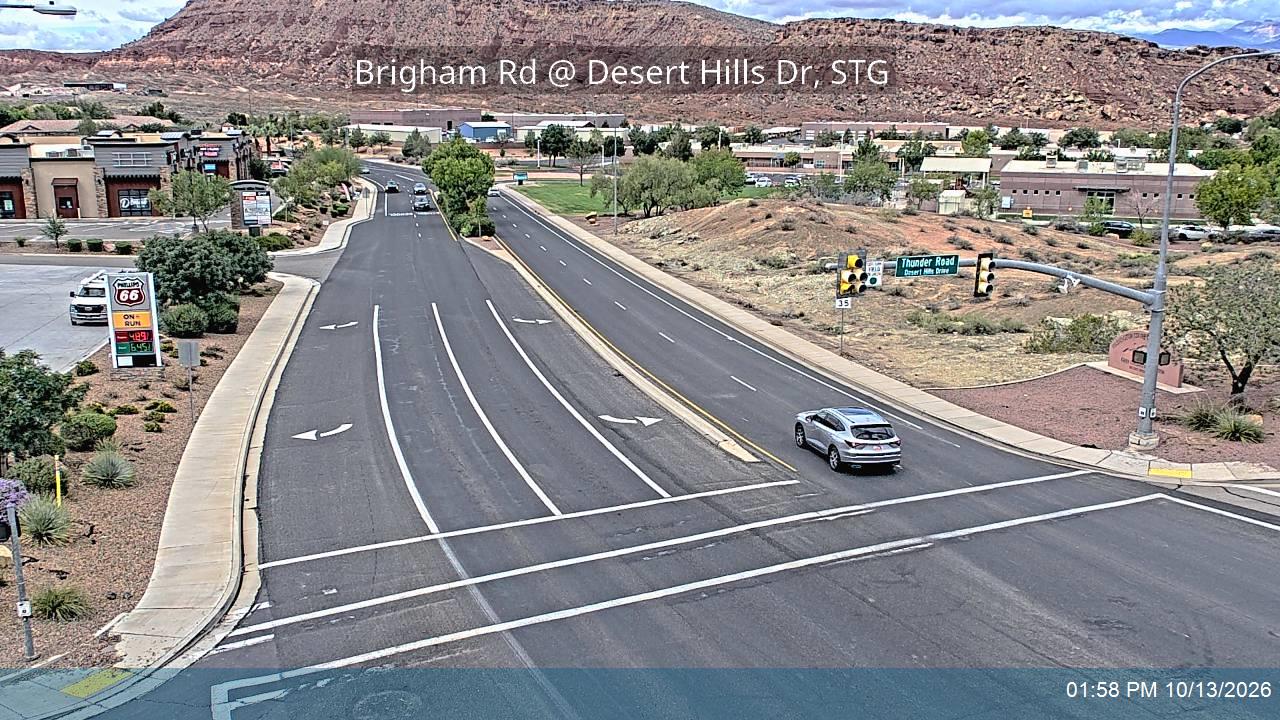 Brigham Rd @ Desert Hills Dr, STG live camera view