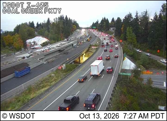 I-405 at MP 10.14: Coal Creek Pkwy live camera view