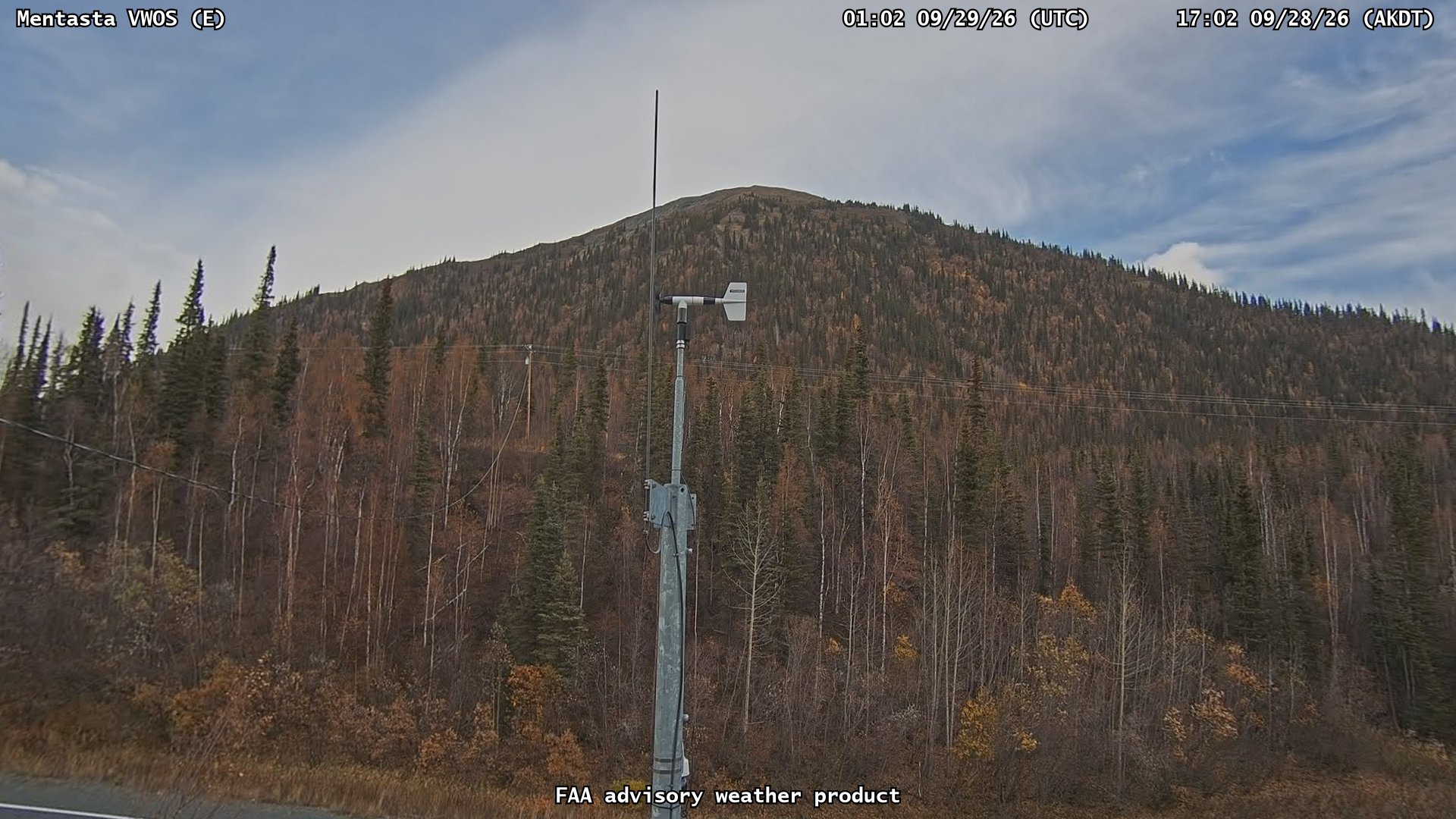 Mentasta VWOS — East live camera view
