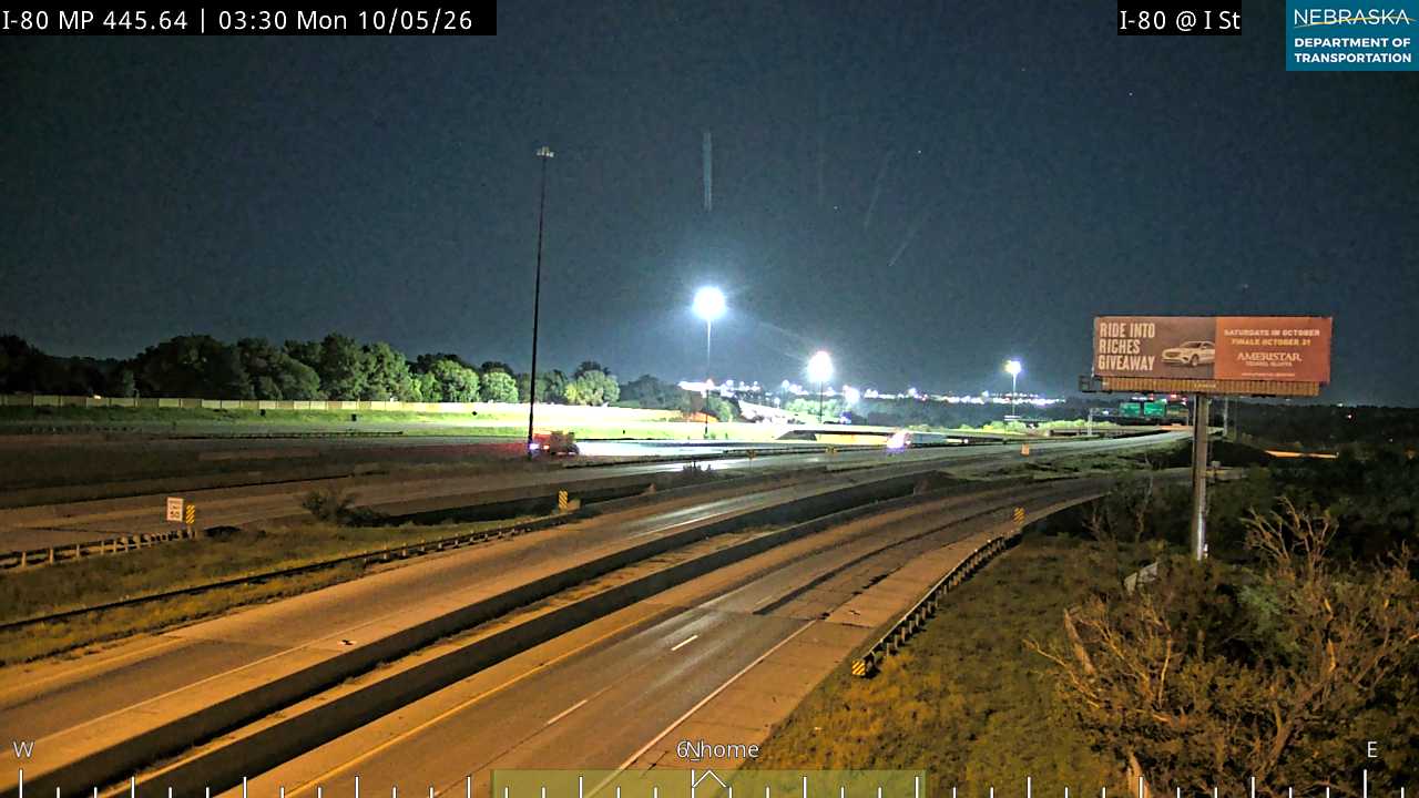 I-80 North of I in Omaha (Various Views) live camera view