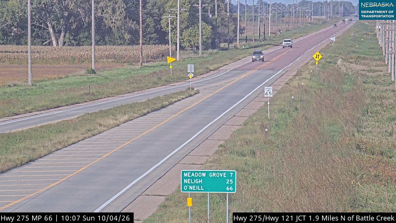 US 275 W of Norfolk (West) live camera view