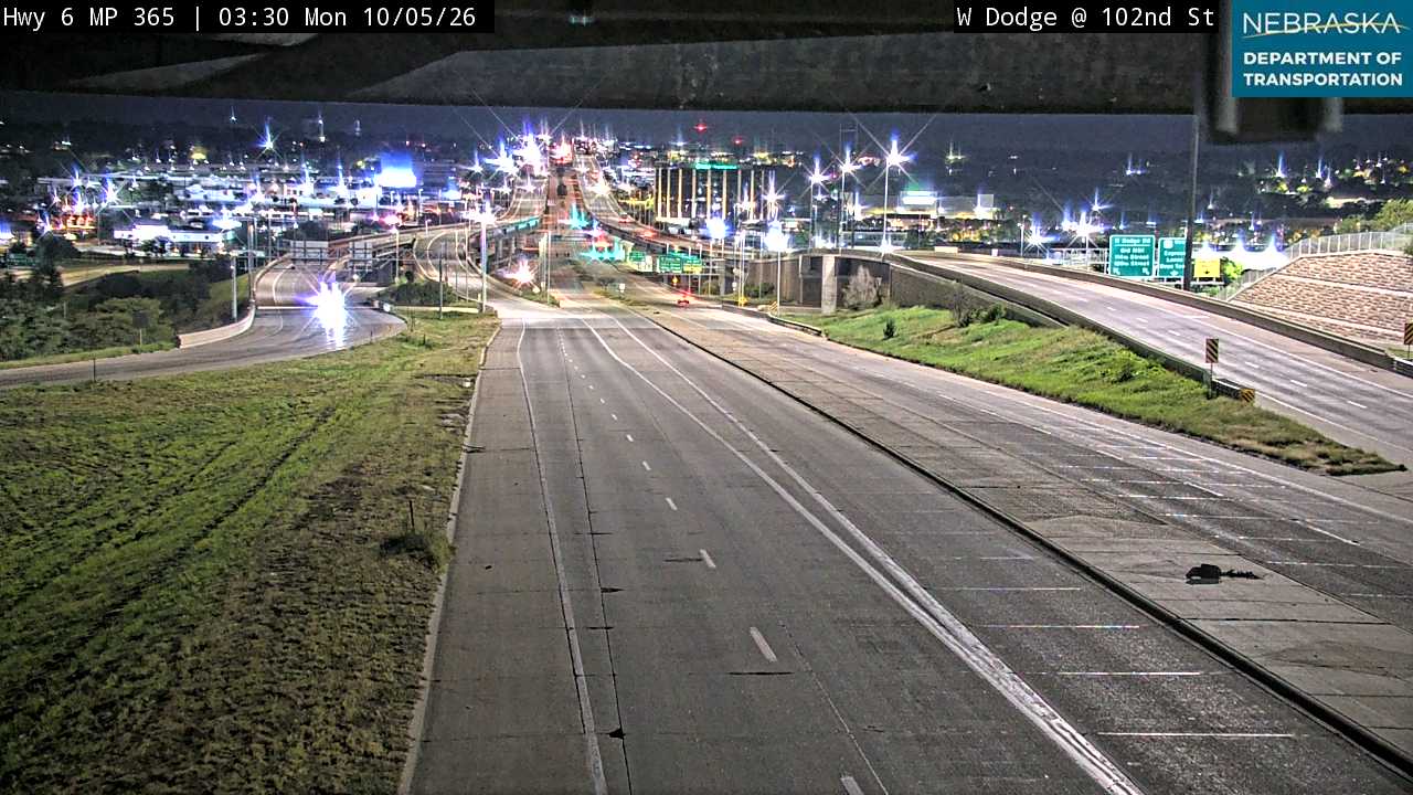 US 6 West Dodge at 102nd (Various vies) live camera view