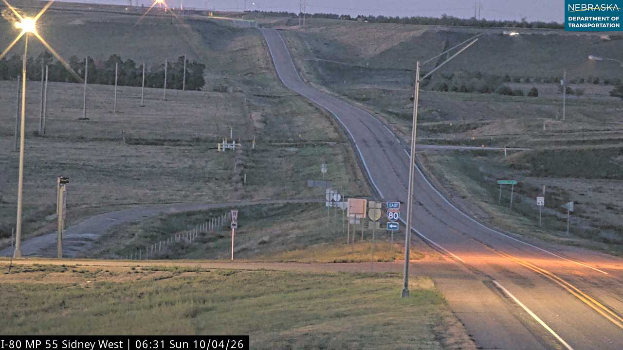 I-80 Sidney West Exit (South) live camera view