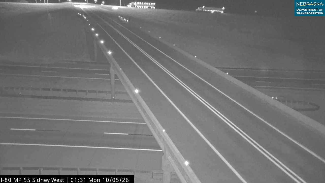 I-80 Sidney West Exit (Overhead) live camera view