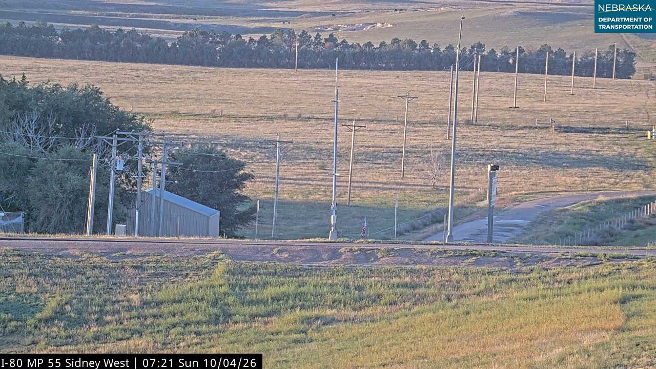 I-80 Sidney West Exit (EB Gate) live camera view