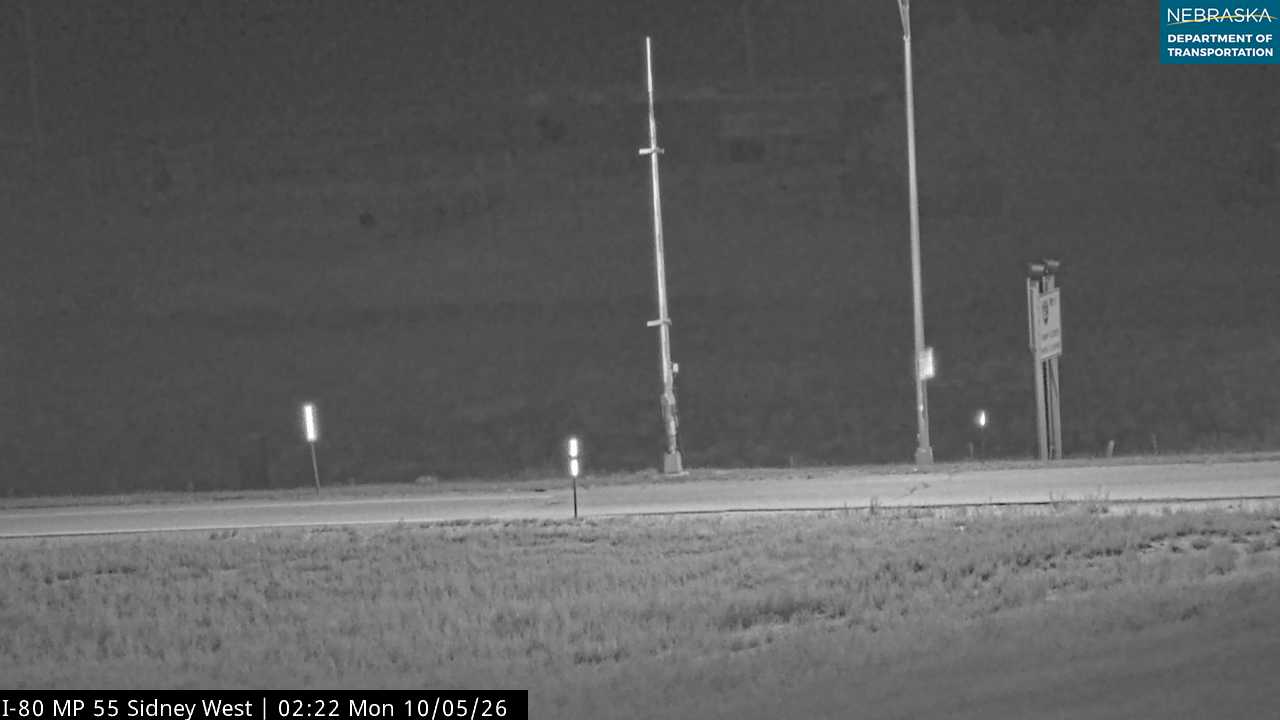 I-80 Sidney West Exit (WB Gate) live camera view