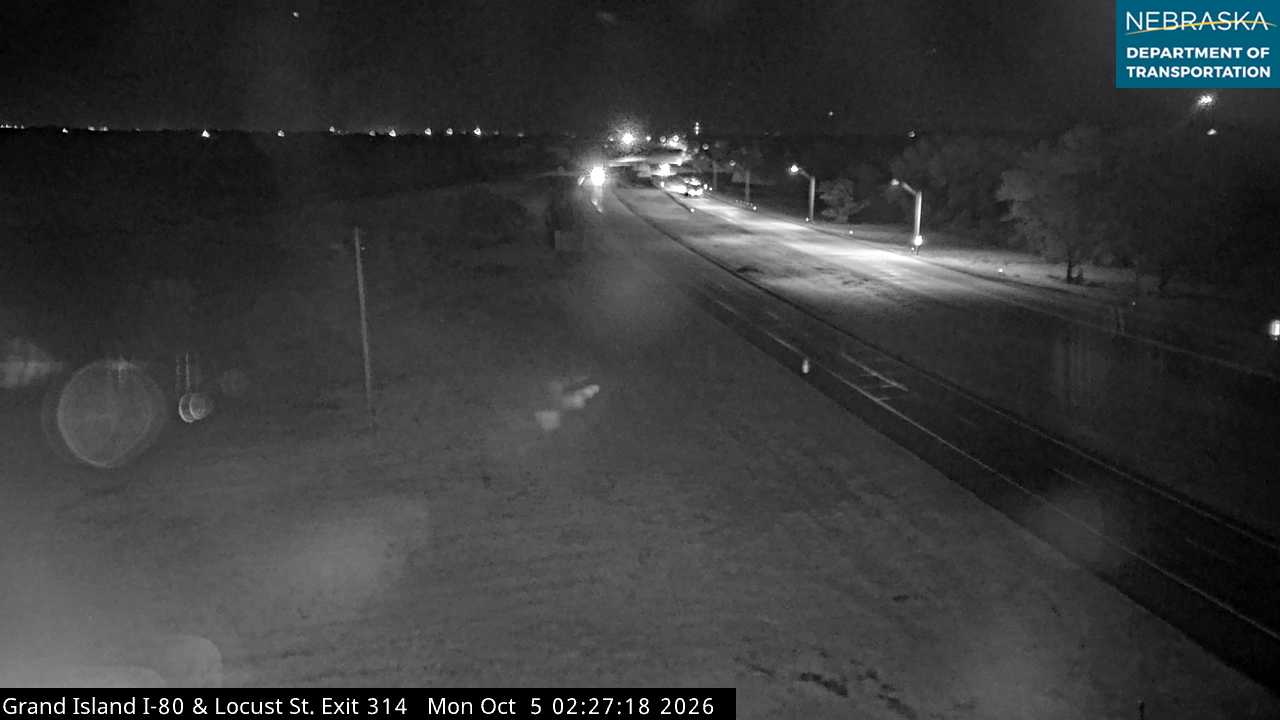 I-80 Grand Island Locust St Exit (Interstate View) live camera view