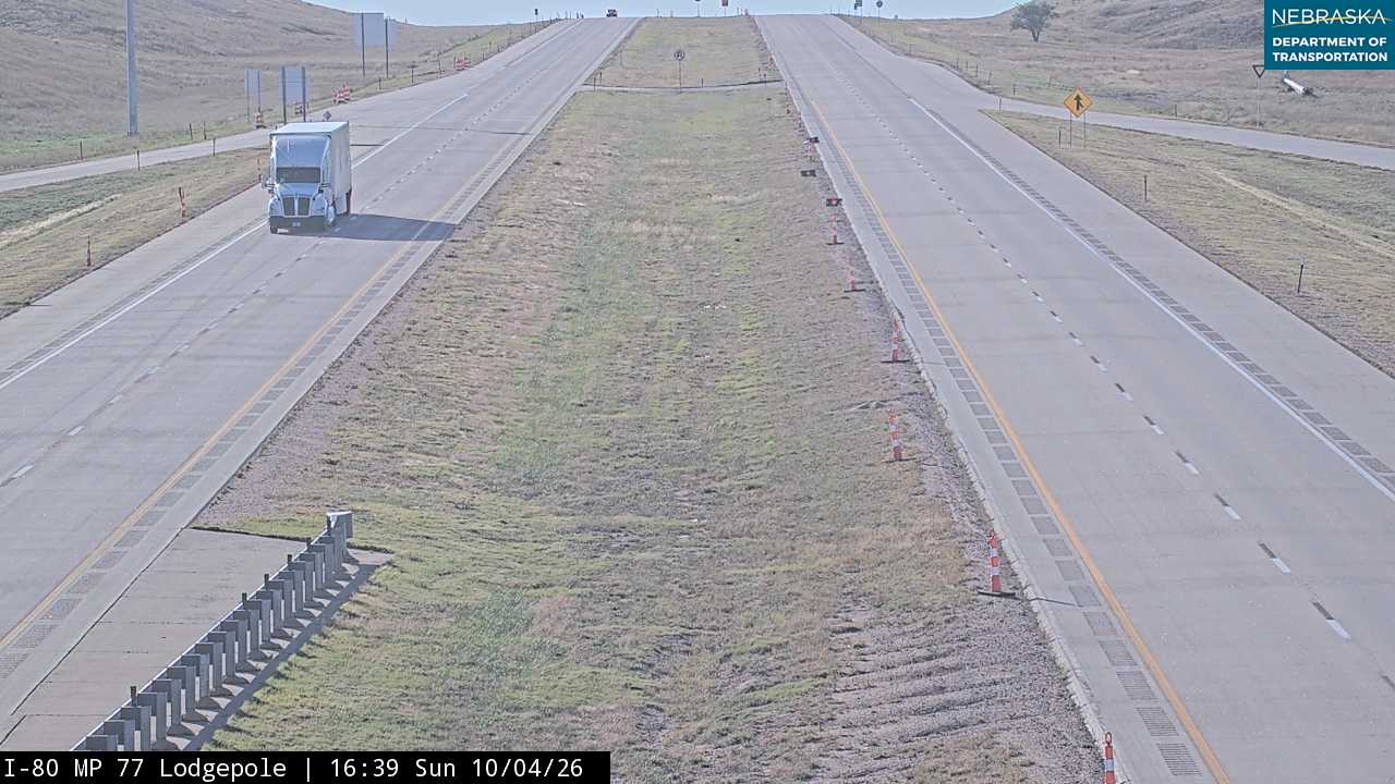 I-80 Lodgepole Exit (West) live camera view