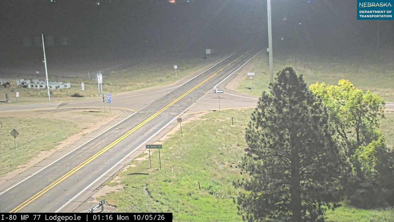 I-80 Lodgepole Exit (North) live camera view