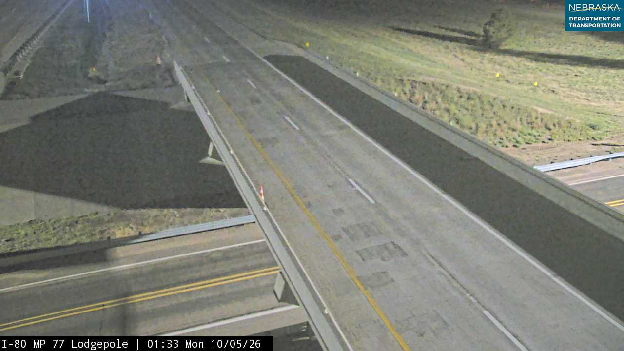 I-80 Lodgepole Exit (EB Overhead) live camera view