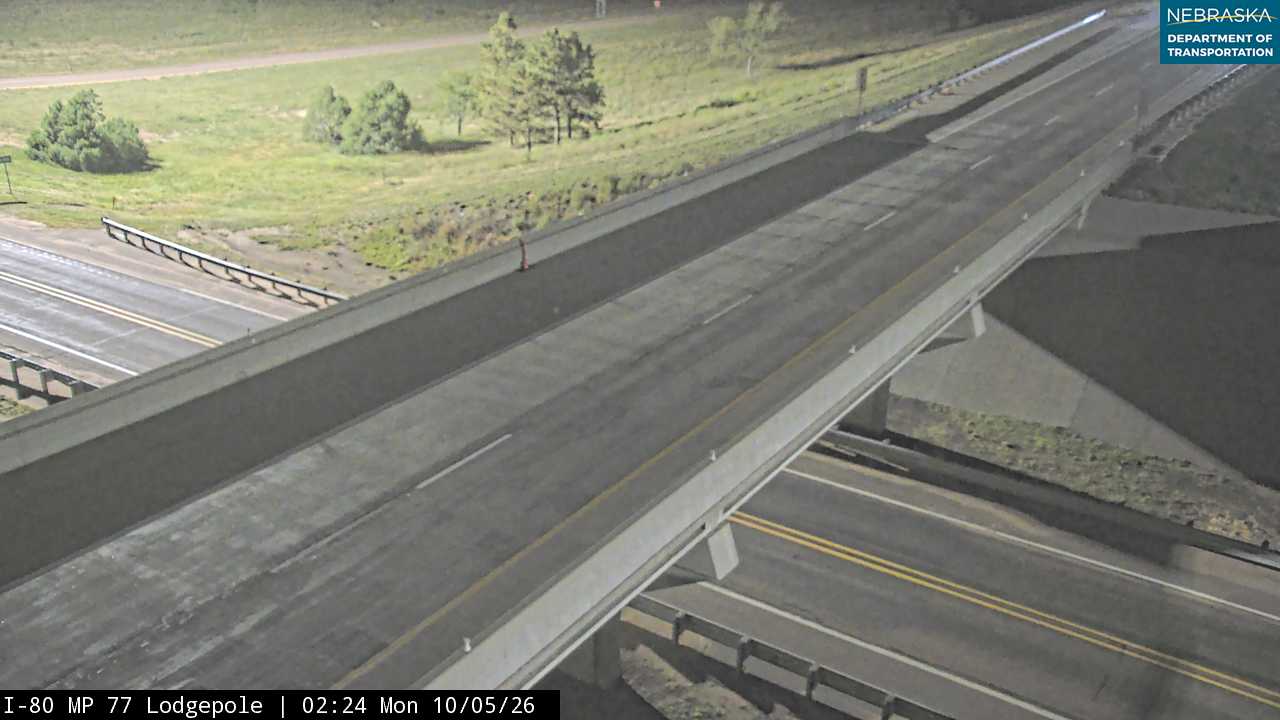 I-80 Lodgepole Exit (WB Overhead) live camera view