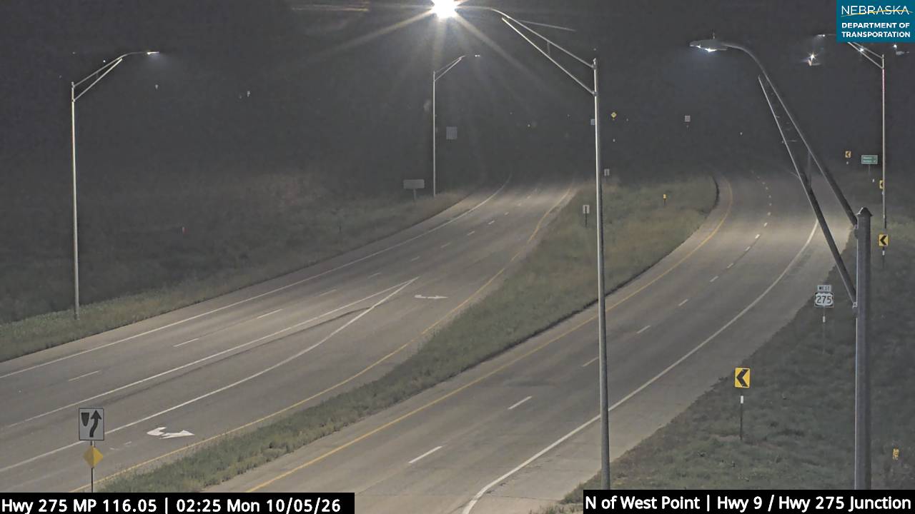 US 275 N of West Point (Northwest) live camera view
