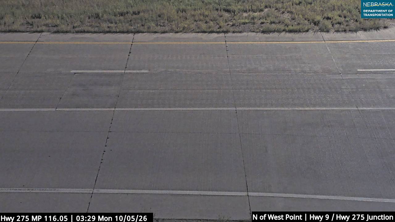US 275 N of West Point (Surface) live camera view