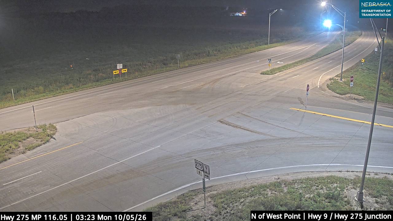 US 275 N of West Point (Junction) live camera view