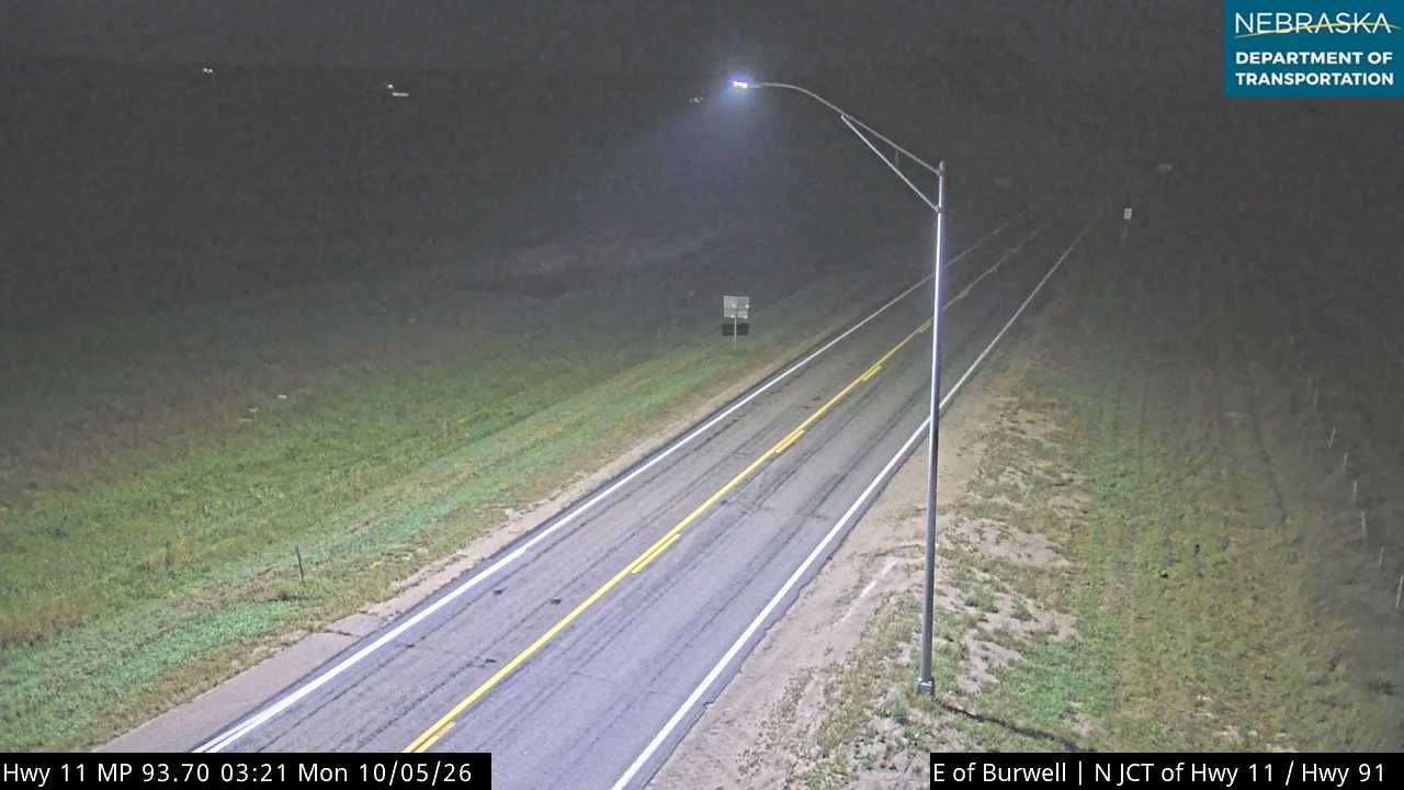 NE 11 Hwy 11 East of Burwell (East) live camera view