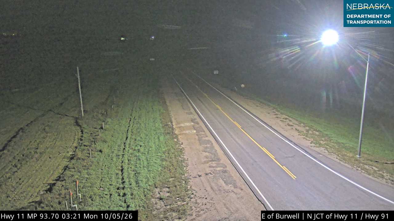 NE 11 Hwy 11 East of Burwell (West) live camera view