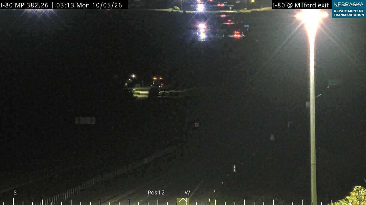 I-80 Milford Exit (West) live camera view