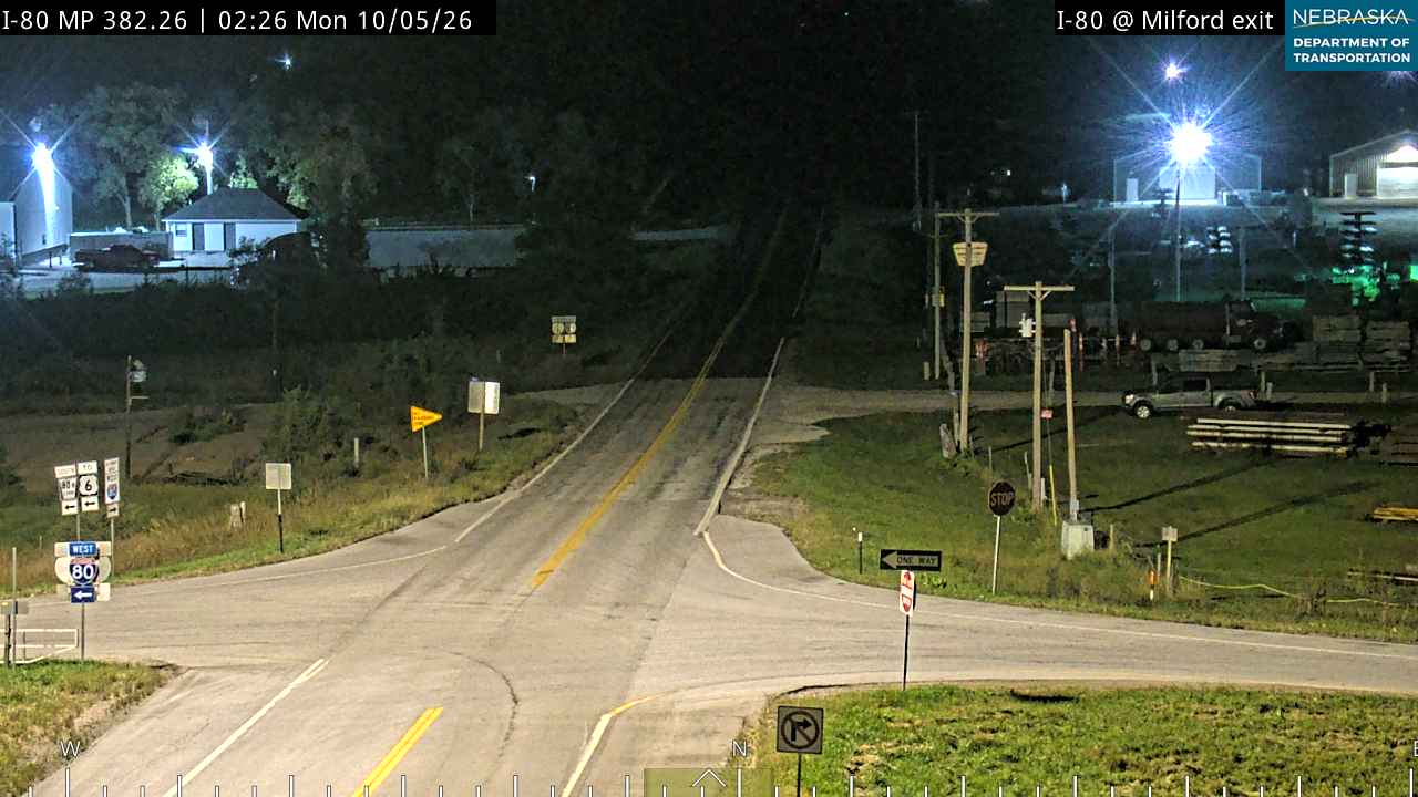 I-80 Milford Exit (North) live camera view