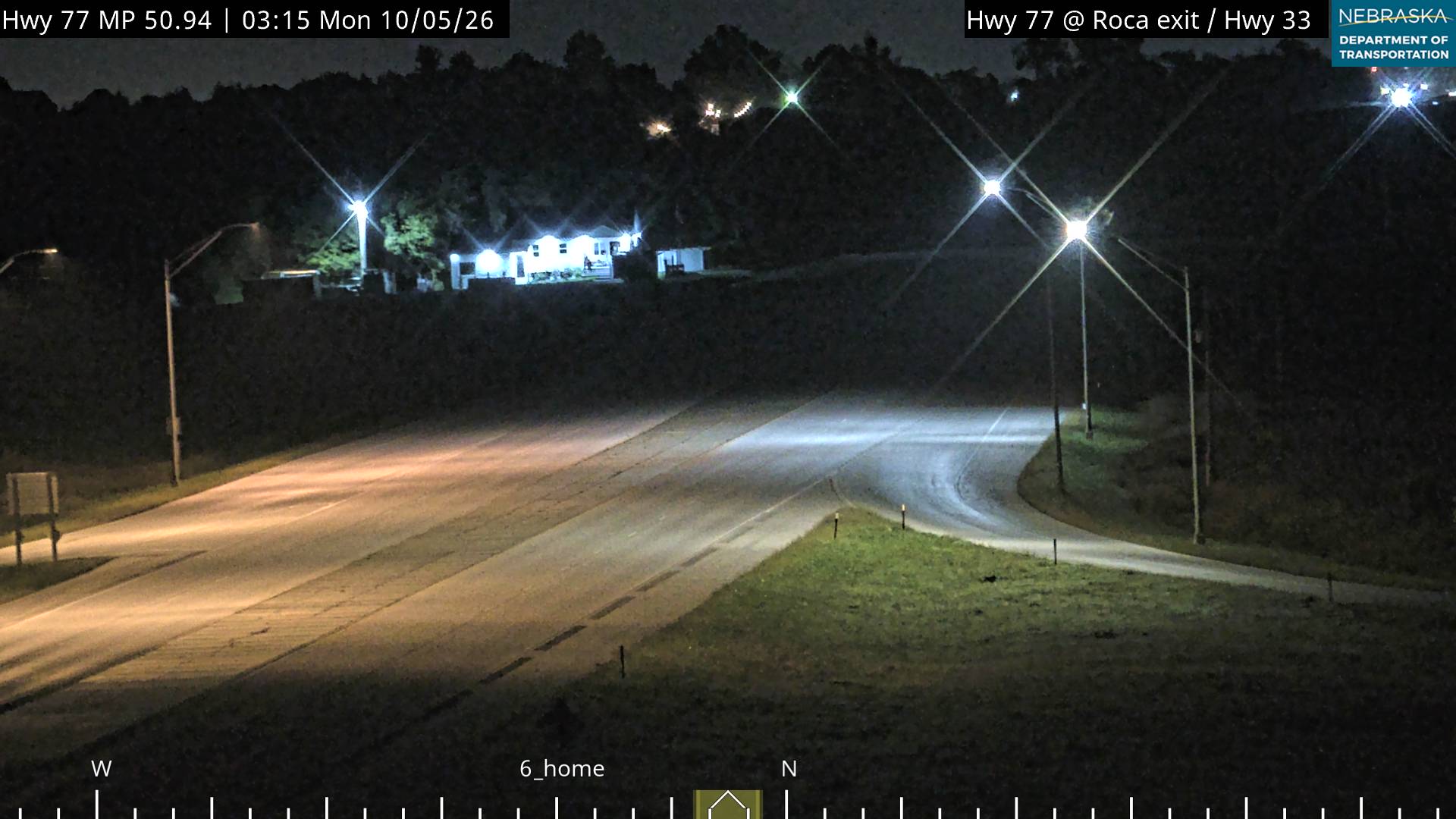 US 77 W of Roca (North) live camera view