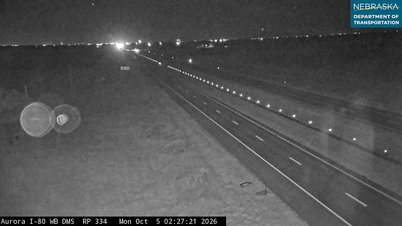 I-80 Aurora WB DMS (Various) live camera view