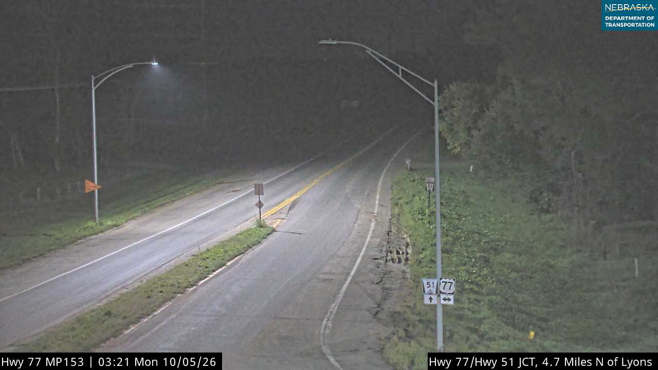 US 77 Lyons (East) live camera view