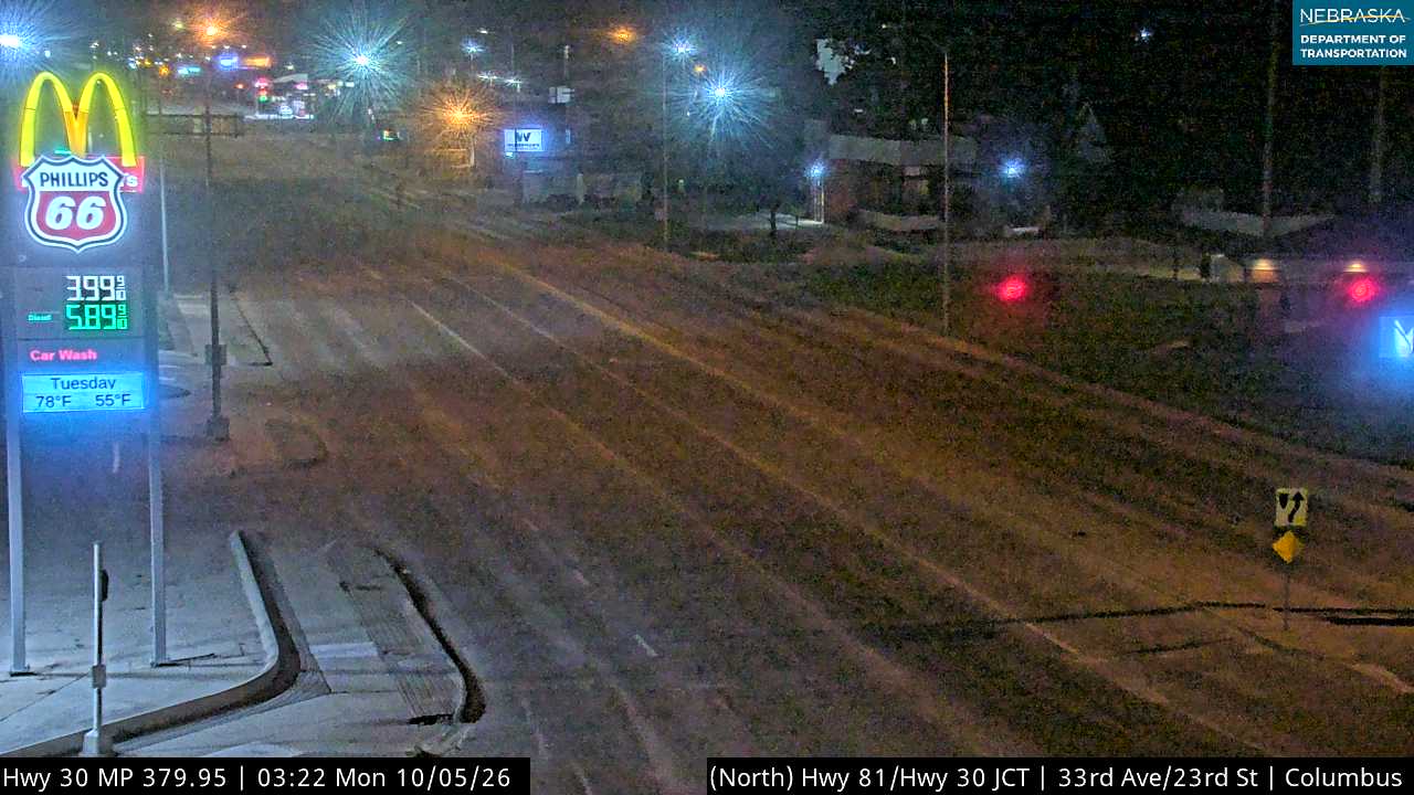 US 30 Columbus (East) live camera view