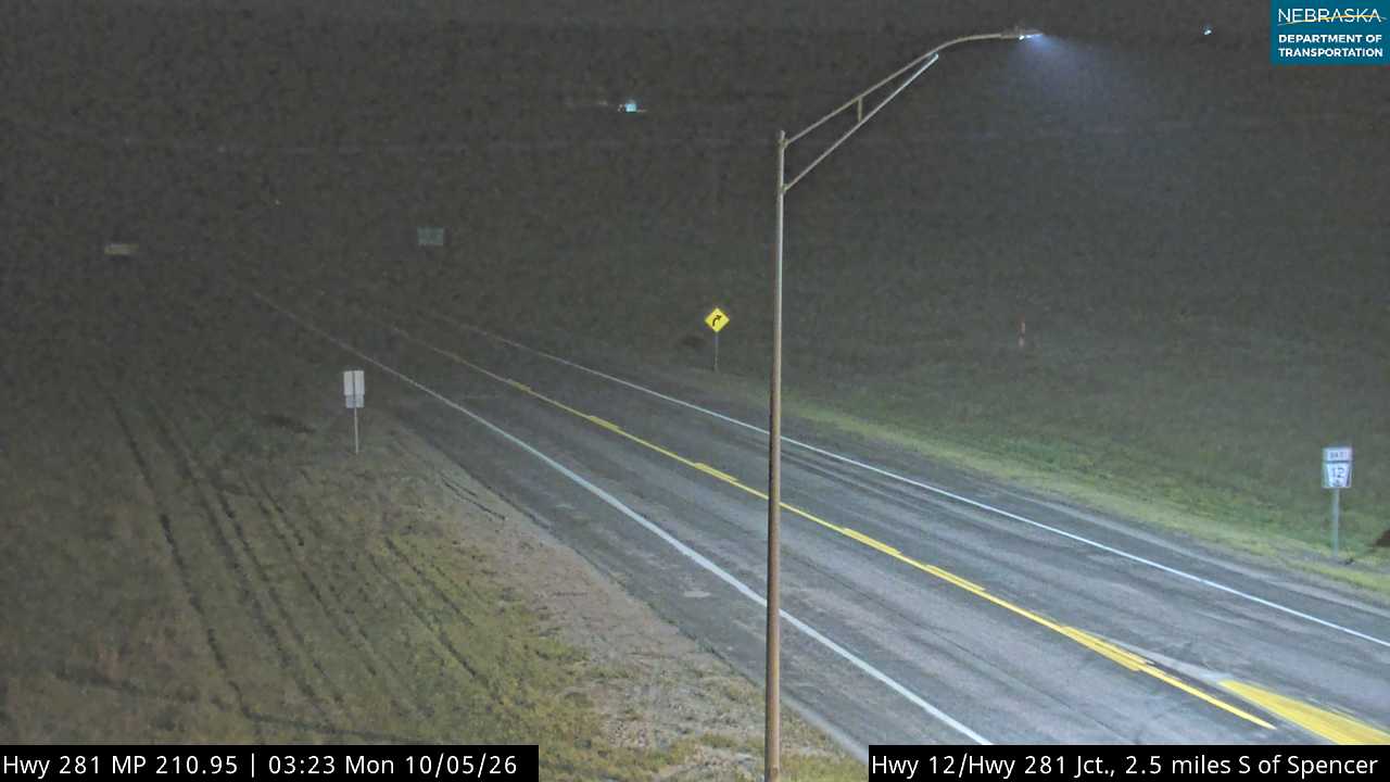 US 281 South Spencer (East) live camera view
