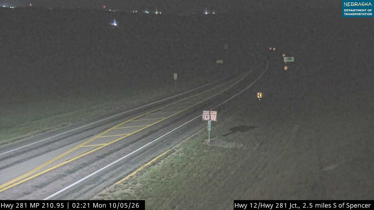 US 281 South Spencer (North) live camera view