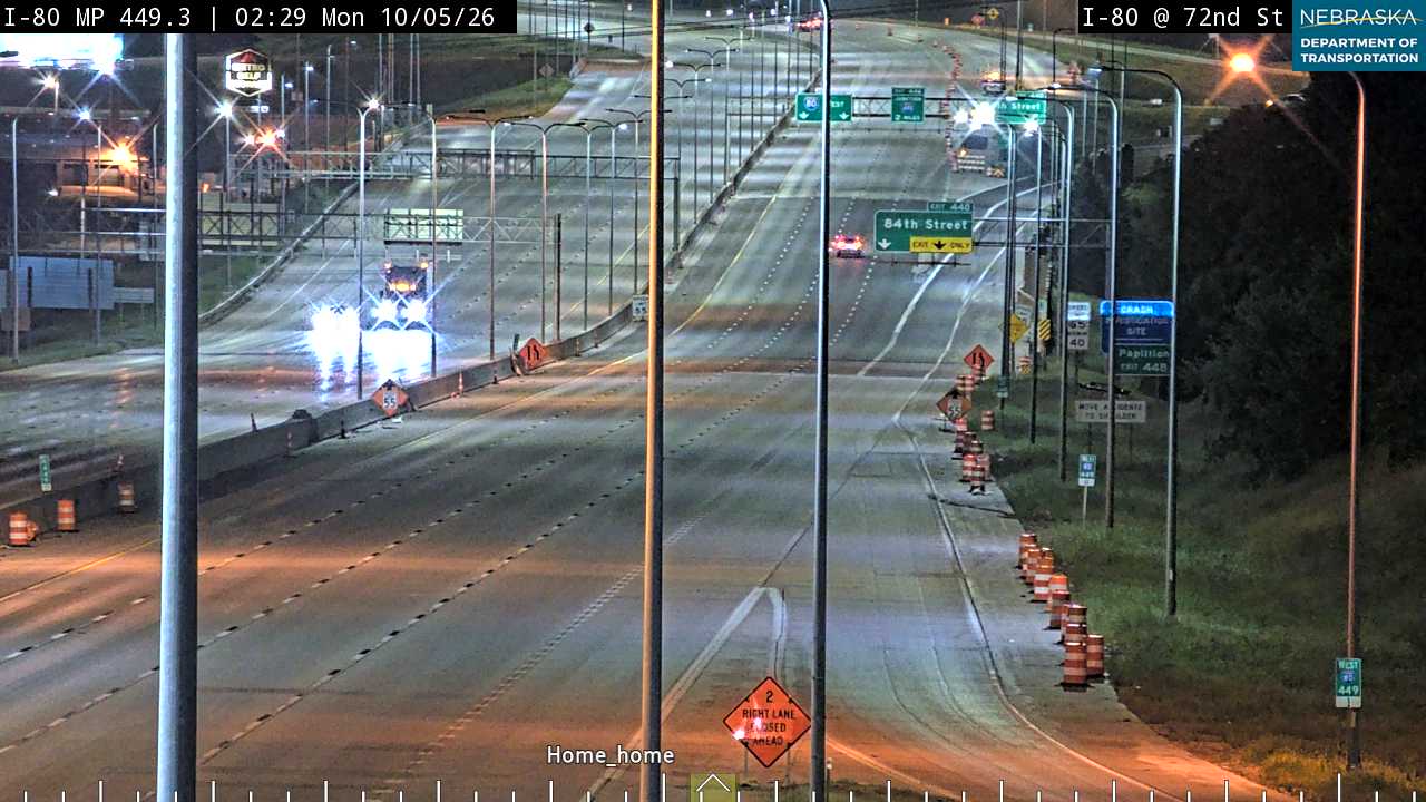 I-80 72nd St in Omaha (Various Views) live camera view