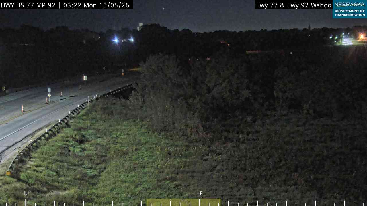 US 77 Hwy 77 at Hwy 92 Wahoo (East) live camera view